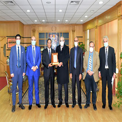 جامعة المنصورة تستقبل وفد سفارة جمهورية موريتانيا لزيادة التعاون المشترك